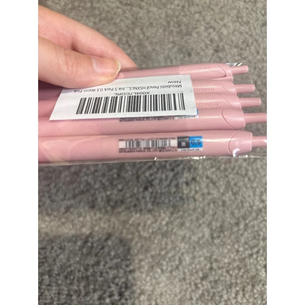 Retractable Ballpoint Pens Unbranded Unisex OS Pink 5-Pack NEW